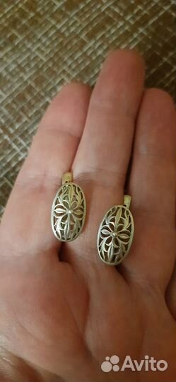 Серьги серебро винтаж СССР