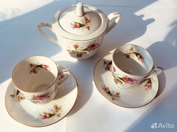 Кофейные пары фарфор и сахарница