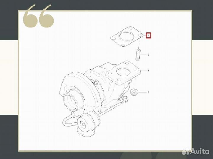 Прокладка турбины Perkins