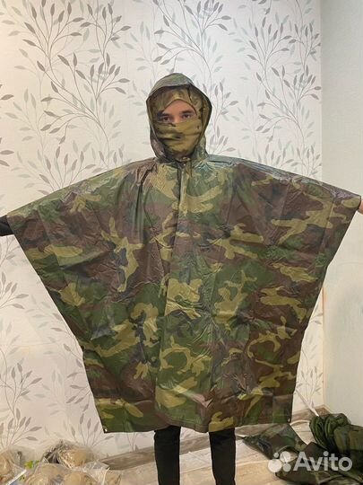 Плащ дождевик военный
