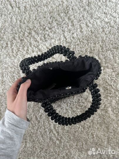 Сумка из бусин Zara черная