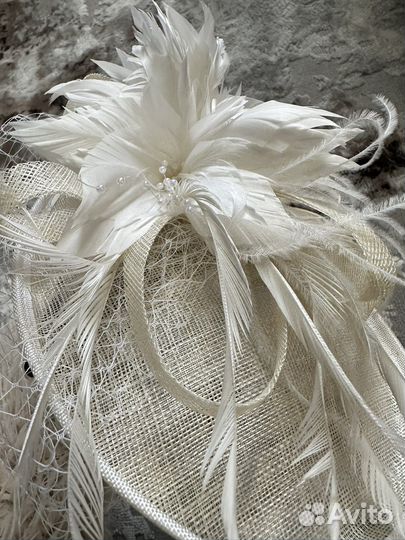 Вуалетка, шляпка, украшение, ободок. Свадебный