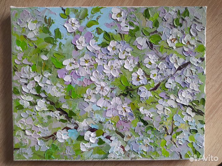 Картина маслом Цветущая вишня