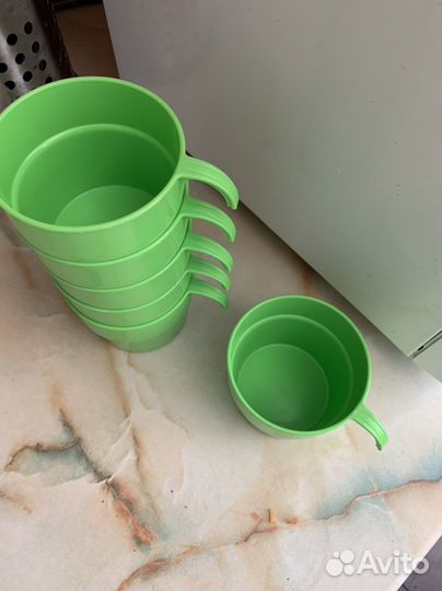 Кружка пластиковая 6 шт, 300 мл