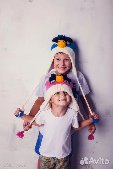 Шапка зимняя детская Angri Birds из Непала