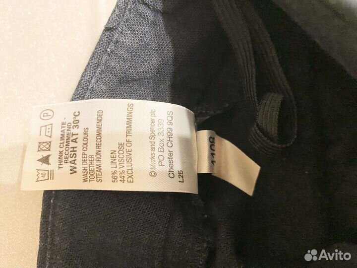 Оригинал Marks Spencer женские льняные брюки