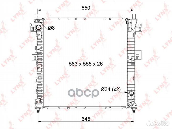 Радиатор охлаждения MT RB-1117 lynxauto