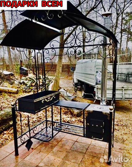 Кованные мангалы с крышей