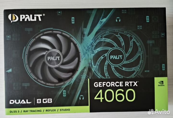 Видеокарта Palit GeForce RTX4060 Dual 8GB, новая