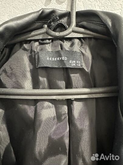 Куртка кожаная женская черная Reserved 46 р