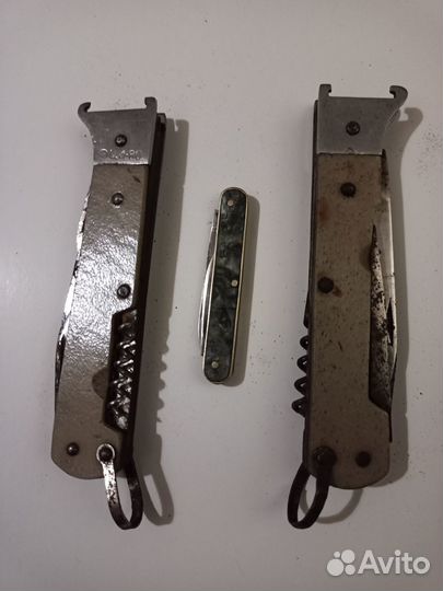 Ретро складные ножи малахит времен СССР