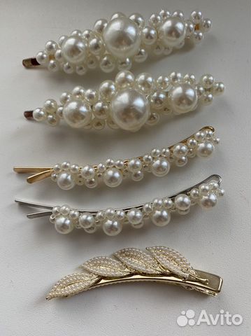 Заколки для волос жемчуг