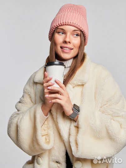 Шапка бини средней вязки Шапки Оптом