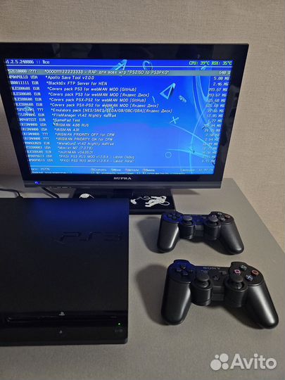 Sony Playstation 3 slim прошитая+ 45игр