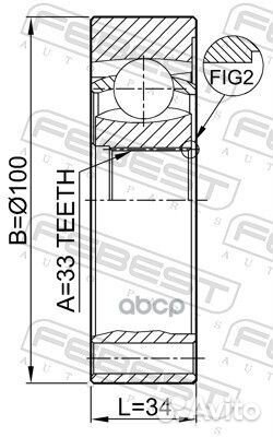 Шрус внутренний 33X100 audi 4000 1980-1987 USA