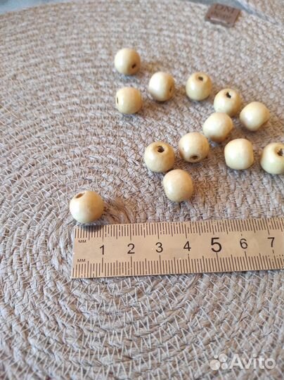 Фурнитура, деревянные бусины для бижутерии, 10 мм