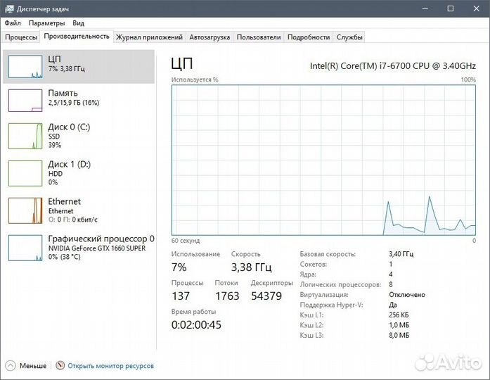 Игровой пк i7 6700/1660 super/16 gb/ssd