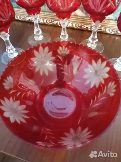 Фужеры - цветной хрусталь 70 - х годов