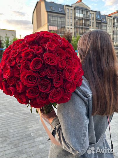 Букет из 105 роз 40см.Доставка