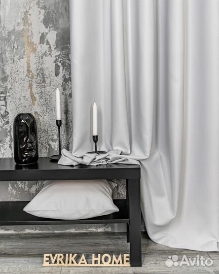 Портьеры блэкаут Амадео Платиновый шторы