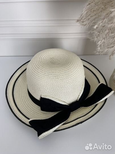 Шляпа женская летняя с бантом