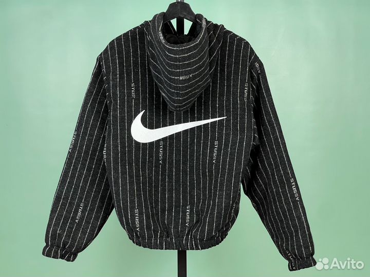 Stripe Wool Jacket Nike x Stussy Antique Black