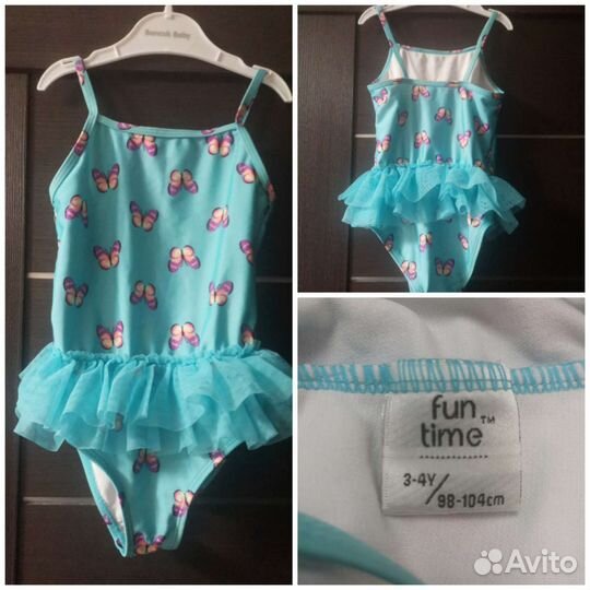 Купальник для девочки слитный размер 98-104