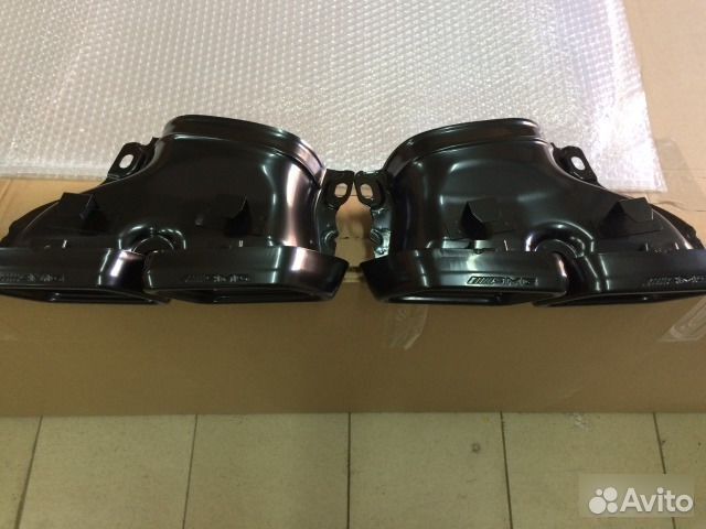 Юбка заднего бампера и насадки Mercedes W213 AMG