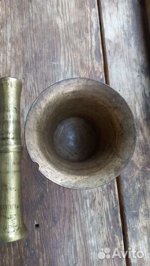 Ступка с пестиком латунь