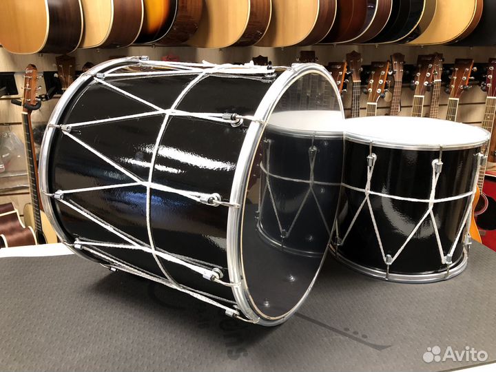 Барабан Кавказкий (дхол), черный глянцевый 14