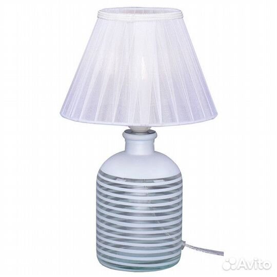 Лампа настольная россвет Лора 60Вт Е27 стекло белы