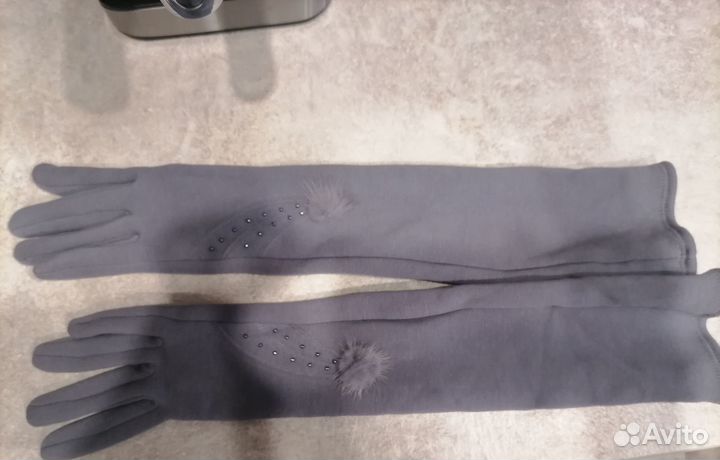 Перчатки женские длинные новые