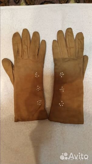 Перчатки женские кожаные 7 размер