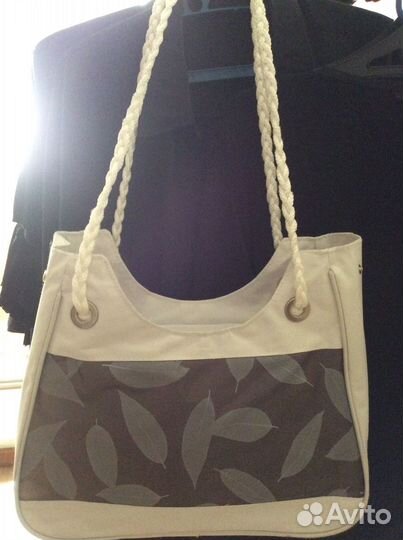 Сумка пляжная из льна с пропиткой(Оксфорд)