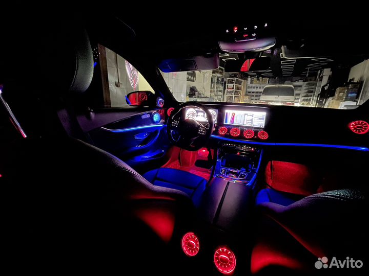 Подсветка салона мерседес С GLC E S class