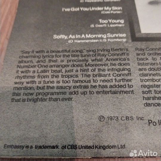 Винил джаз Ray Conniff