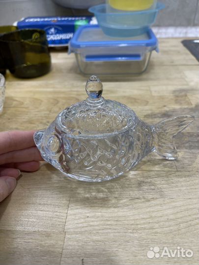 Икорница рыбка с крышкой