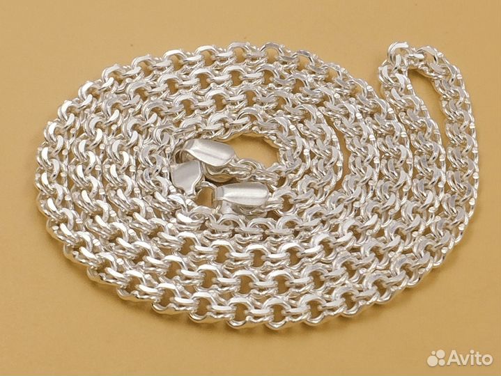 Цепь из серебра бисмарк с гранью, 60 см 24,82 грм