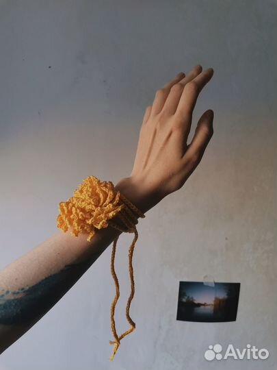 Цветок-кроше на голову/шею/запястье/пояс/сумку