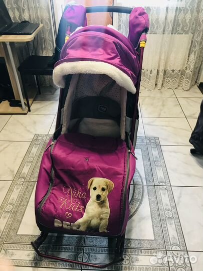 Детские санки коляска ника