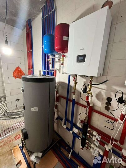 Монтаж системы отопления установка тёплых полов