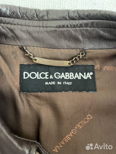 Кожаная куртка Dolce gabbana