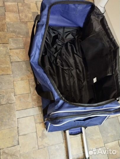 Баул хоккейный 38 синий 3 колеса