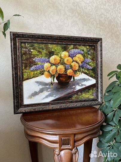 Картина маслом на холсте цветы