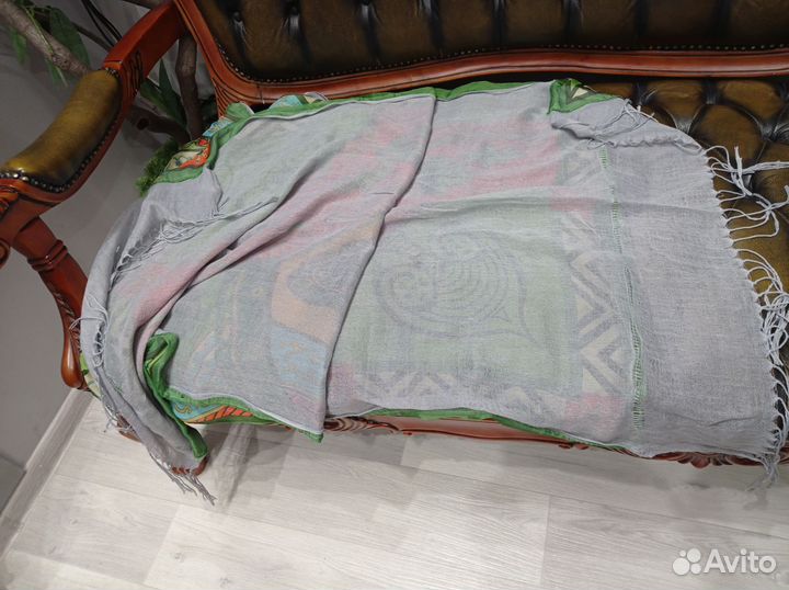 Палантин двухсторонний kenzo шелк/хлопок италия