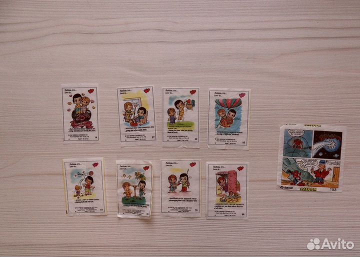 Фанты конвертом Киндершоколад Вкладыши