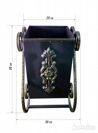 Кованая урна уличная для мусора 