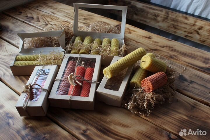 Свечи / Подарочные наборы / Свечи из вощины