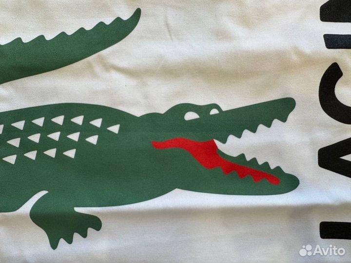 Шоппер Lacoste белый крокодил