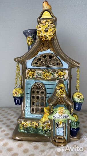 Подсвечник керамический домик